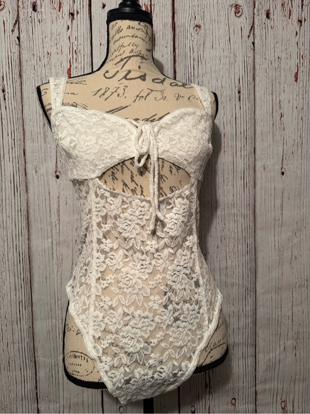 Free People White Lace One-Piece Lingerie Bodysuit